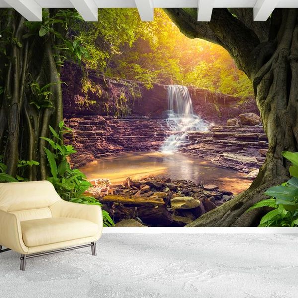 wallpapers custom papel de parede 3d forest waterfall landscape po wall painting living room sofa bedroom home decor mural covering
wallpapers custom papel de parede 3d forest waterfall landscape po wall painting living room sofa bedroom home decor mural covering