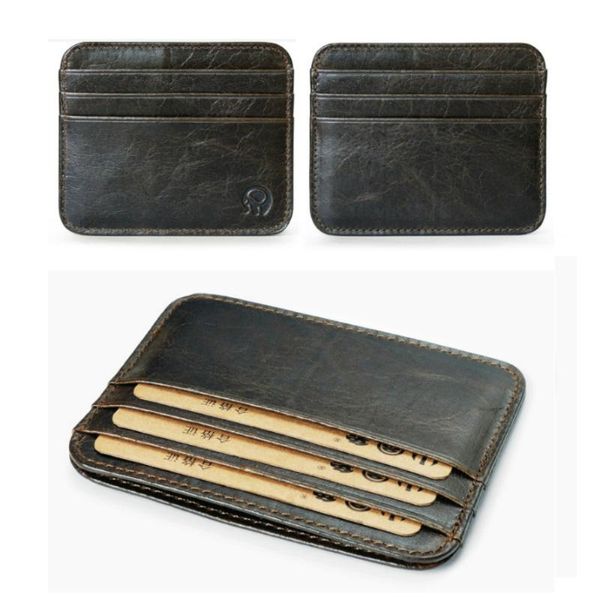 card holders vintage solid color men genuine leather business holder id badge bank case 6 slots cover, Brown;gray
card holders vintage solid color men genuine leather business holder id badge bank case 6 slots cover, Brown;gray