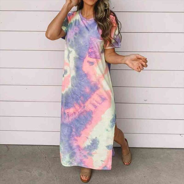 summer tie dye print short sleeved dress women large size casual long maxi dresses splited ale chest pocket dress, Black;gray
summer tie dye print short sleeved dress women large size casual long maxi dresses splited ale chest pocket dress, Black;gray
