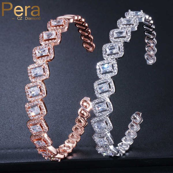 pera fashion adjustable size jewelry big geometric shape cubic zirconia luxury white and rose gold color bangle for lover z019 q0717, Black 
pera fashion adjustable size jewelry big geometric shape cubic zirconia luxury white and rose gold color bangle for lover z019 q0717, Black