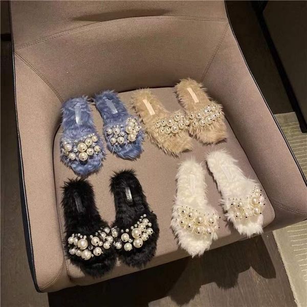 bailamos brand women fur slipper fashion string bead sandal warm plush ladies home flat heel casual open toe flip flop slippers, Black
bailamos brand women fur slipper fashion string bead sandal warm plush ladies home flat heel casual open toe flip flop slippers, Black
