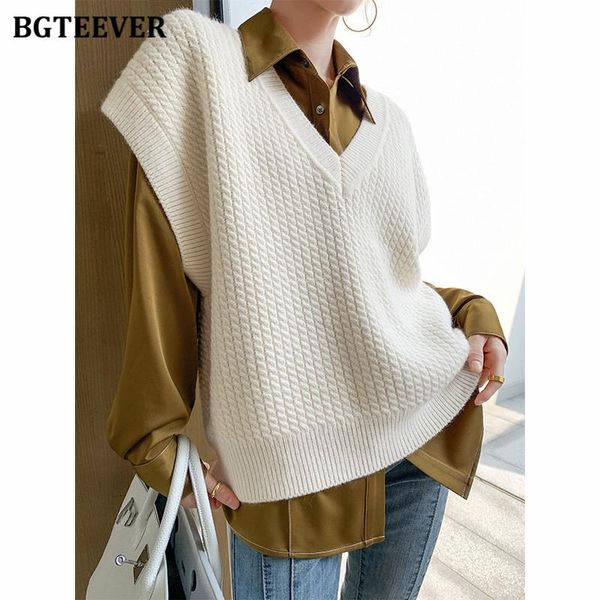 women's sweaters bgteever autumn winter loose women sleeveless sweater chic v-neck twisted ladies solid knitted pullover vests femme 2, White;black
women's sweaters bgteever autumn winter loose women sleeveless sweater chic v-neck twisted ladies solid knitted pullover vests femme 2, White;black
