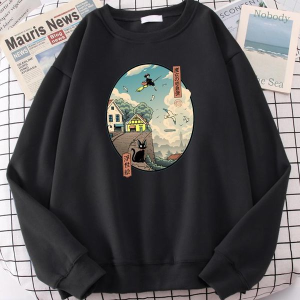 men's hoodies & sweatshirts kiki's delivery service printed men hoodie casual fleece hoody autumn crewneck sweatshirt fashion over, Black
men's hoodies & sweatshirts kiki's delivery service printed men hoodie casual fleece hoody autumn crewneck sweatshirt fashion over, Black