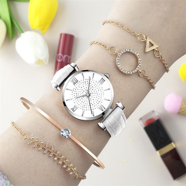 wristwatches 2022 5pcs set style fashion women's watch luxury leather band analog quartz wristwatch ladies relogio mujer, Slivery;brown
wristwatches 2022 5pcs set style fashion women's watch luxury leather band analog quartz wristwatch ladies relogio mujer, Slivery;brown