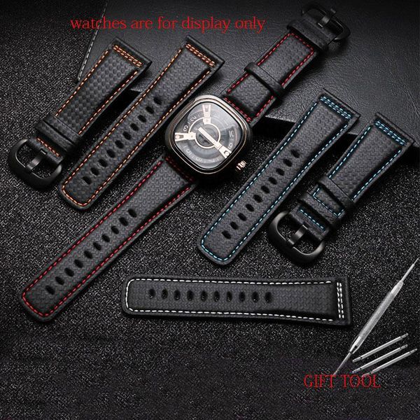 watch bands carbon fiber leather watchband black with white red blue orange line strap suitable for friday p1|p2|m1|m2 accessories, Black;brown
watch bands carbon fiber leather watchband black with white red blue orange line strap suitable for friday p1|p2|m1|m2 accessories, Black;brown