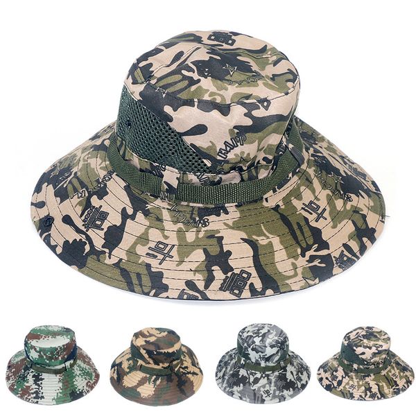 spring and summer camouflage net breathable sunshade big edge beach hat travel sunscreen men's cloth hat, Blue;gray
spring and summer camouflage net breathable sunshade big edge beach hat travel sunscreen men's cloth hat, Blue;gray