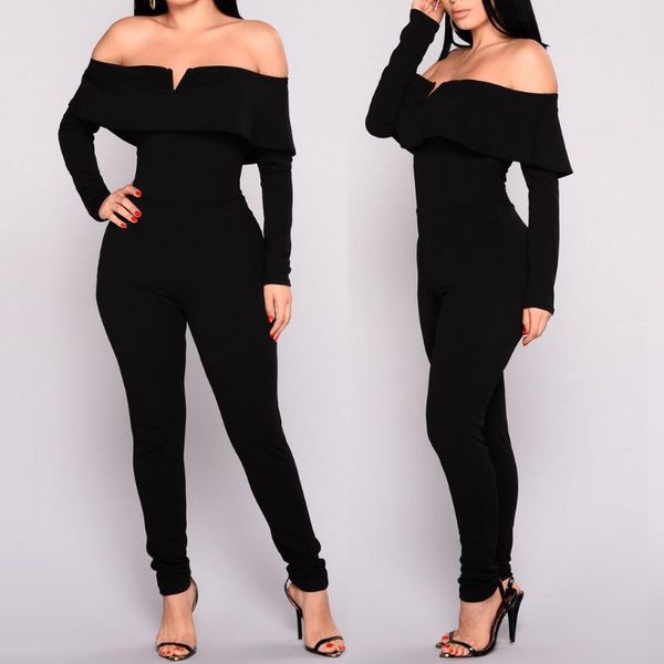 women's jumpsuits & rompers fashion women two piece outfits long sleeve ruffle fold jumpsuit leotard open shoulder romper 2021 #xb20, Black;white
women's jumpsuits & rompers fashion women two piece outfits long sleeve ruffle fold jumpsuit leotard open shoulder romper 2021 #xb20, Black;white