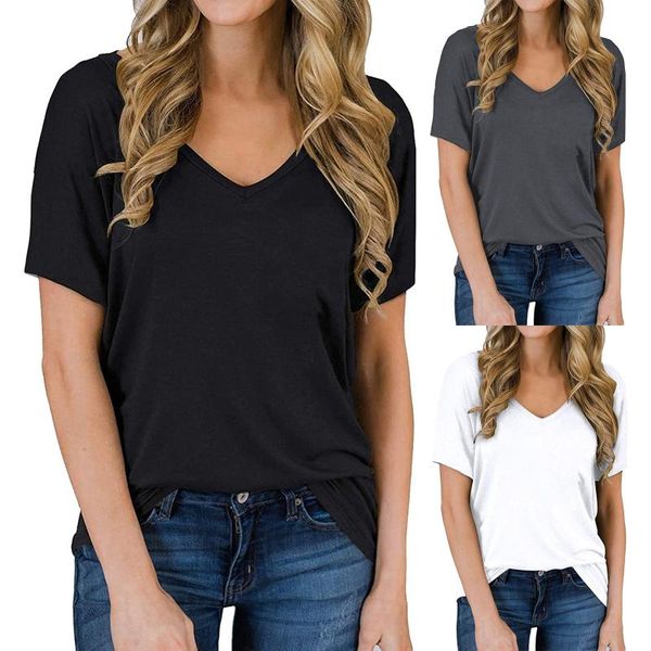 solid color summer women t-shirt 2021 casual fashion short sleeve v-neck white black tees plus size ladies streetwear loose women's
solid color summer women t-shirt 2021 casual fashion short sleeve v-neck white black tees plus size ladies streetwear loose women's