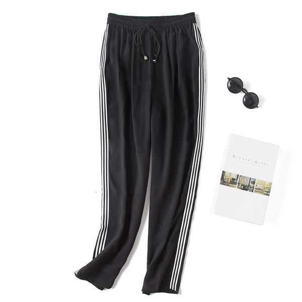 pants women's 100% pure silk belted waist cropped pants trousers with pockets black stripes l xl jn435, Black;white
pants women's 100% pure silk belted waist cropped pants trousers with pockets black stripes l xl jn435, Black;white