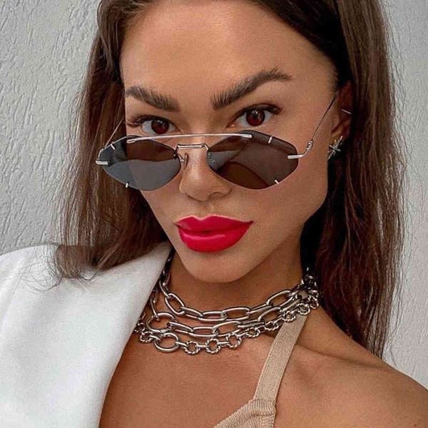 sunglasses fashion modern small rimless women brand vintage metal punk sun glasses men irregular shades oculos feminino, White;black
sunglasses fashion modern small rimless women brand vintage metal punk sun glasses men irregular shades oculos feminino, White;black