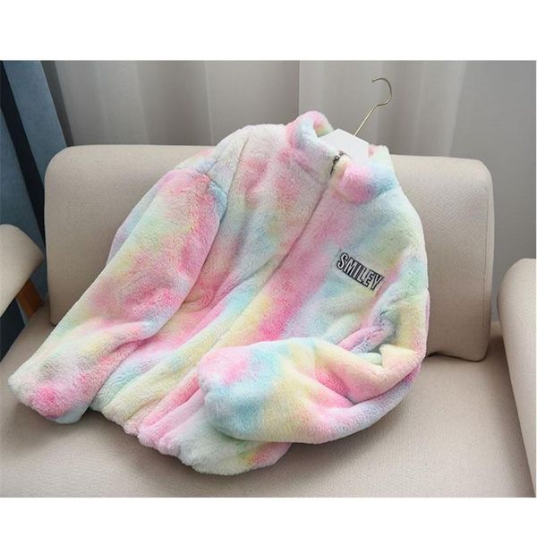 women's fur & faux rainbow winter thicken plush soft outerwear coat women imitation cashmerer cardigan quilted thin and light warm0984, Black
women's fur & faux rainbow winter thicken plush soft outerwear coat women imitation cashmerer cardigan quilted thin and light warm0984, Black