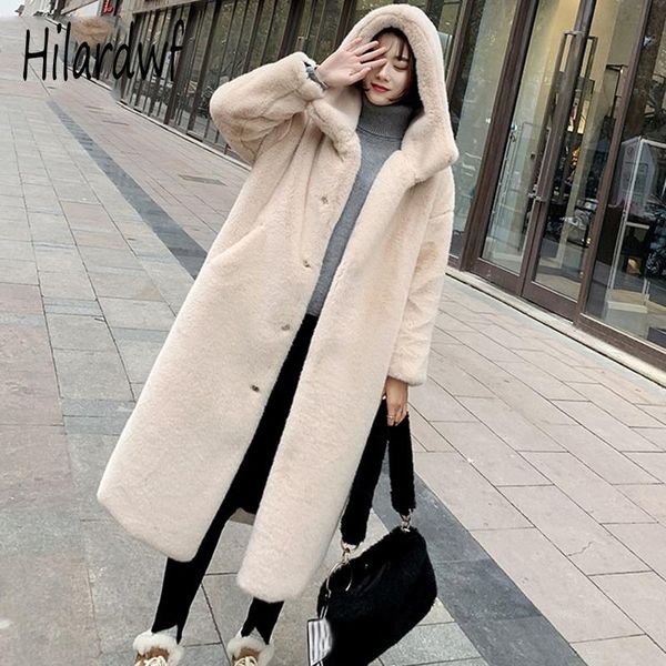 women's fur & faux hilardwf loose luxury x long plus size thick winter warm mink wool lapel women overcoat, Black
women's fur & faux hilardwf loose luxury x long plus size thick winter warm mink wool lapel women overcoat, Black
