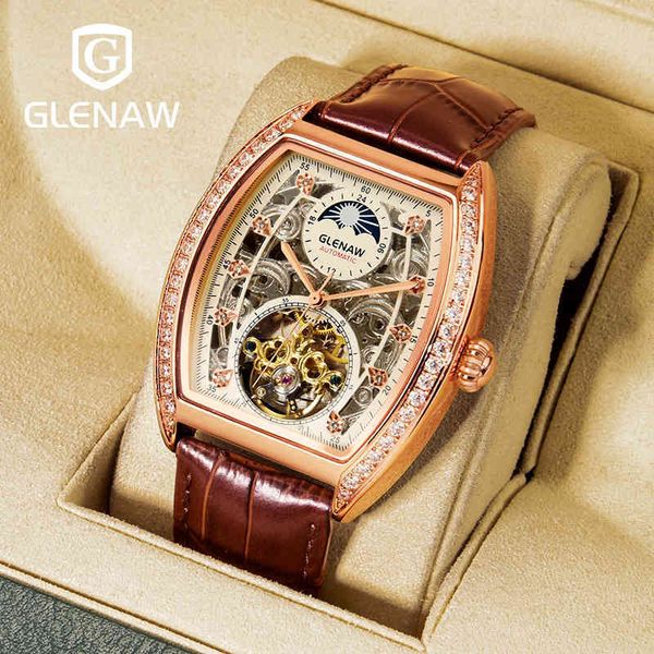 men watches glenaw automatic mark hollow eye tours mechanical fashion waterproof sports clock trend, Slivery;brown
men watches glenaw automatic mark hollow eye tours mechanical fashion waterproof sports clock trend, Slivery;brown