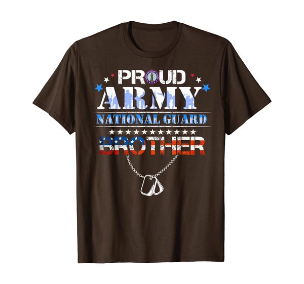 usa proud army national guard brother shirt men t-shirt, White;black