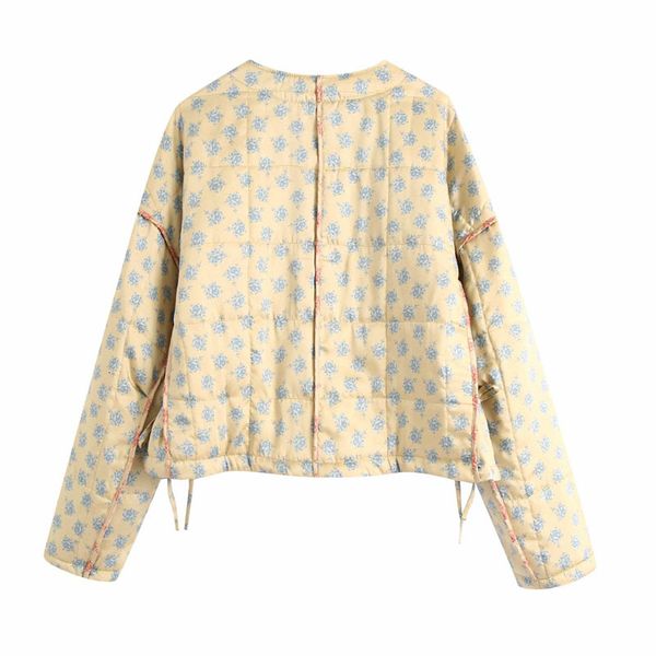 downs Vintage Printed Quilting Round Neck Long Sleeves Short Cotton Clothes Women's Jacket Coat Fashion Light Thin Chic Tops Female, Black
downs Vintage Printed Quilting Round Neck Long Sleeves Short Cotton Clothes Women's Jacket Coat Fashion Light Thin Chic Tops Female, Black