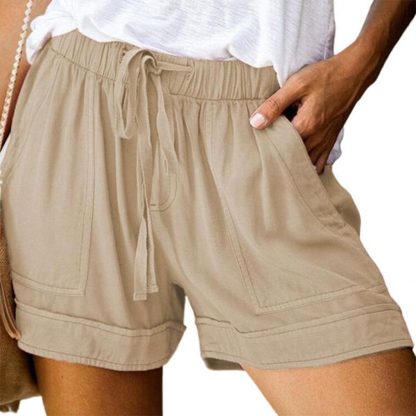 women's shorts skin-friendly fashion wide leg pockets drawstring clothes short pants solid color for travel, White;black
women's shorts skin-friendly fashion wide leg pockets drawstring clothes short pants solid color for travel, White;black