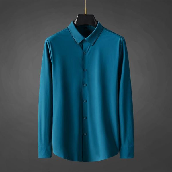 men's casual shirts spring summer male luxury long sleeve solid color mens dress fashion slim fit thin man 3xl, White;black
men's casual shirts spring summer male luxury long sleeve solid color mens dress fashion slim fit thin man 3xl, White;black