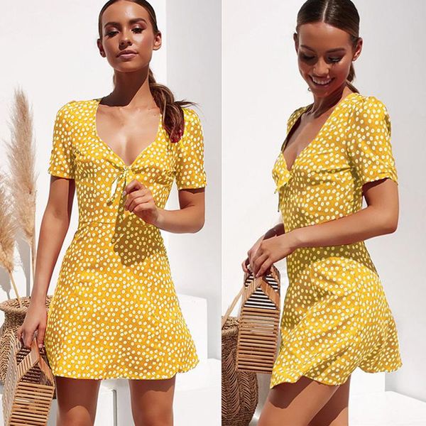 fashion women short sleeve wrap boho floral mini dress ladies summer holiday party sundress female vestidos casual dresses, Black;gray
fashion women short sleeve wrap boho floral mini dress ladies summer holiday party sundress female vestidos casual dresses, Black;gray