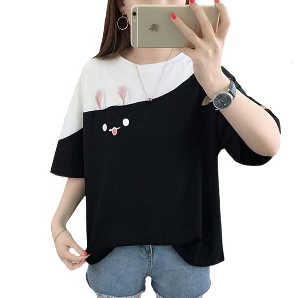 polo summer elbow women's creative shreds rabbit finger impression t-shirt harajuku kawaii street casual loose, White
polo summer elbow women's creative shreds rabbit finger impression t-shirt harajuku kawaii street casual loose, White