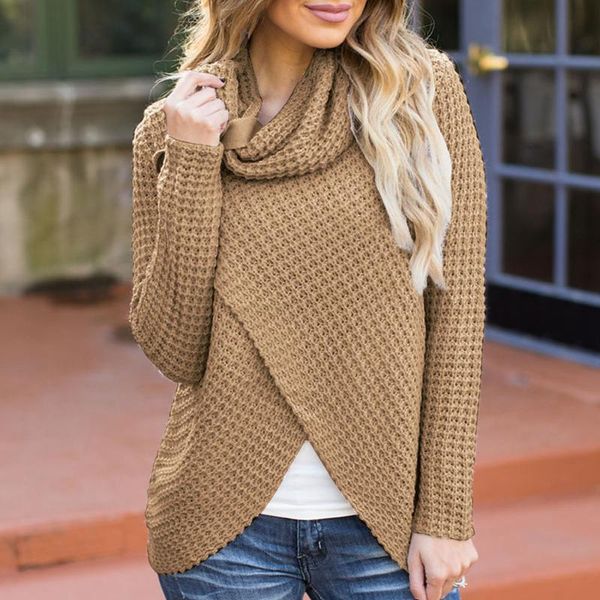 women's sweaters cowl neck long sleeve irregular button sweatshirt pullover fashion ladies knit autumn and winter sweater, White;black
women's sweaters cowl neck long sleeve irregular button sweatshirt pullover fashion ladies knit autumn and winter sweater, White;black