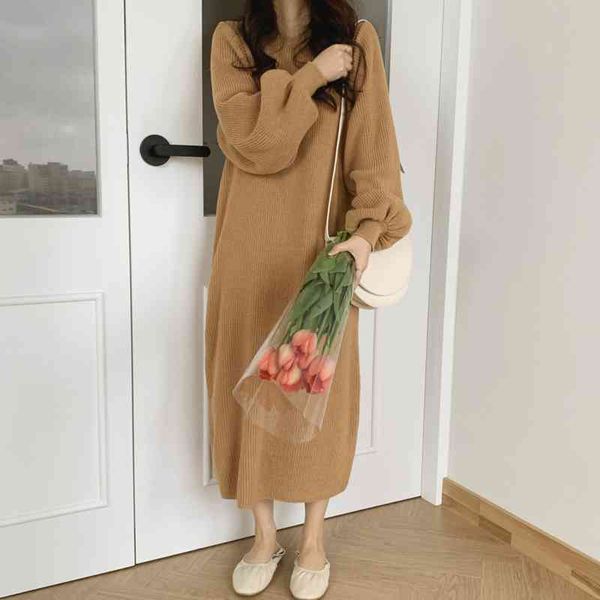 casual dresses large women's autumn and winter knitted dress korean round neck lantern sleeve knee length dress onf5, Black;gray
casual dresses large women's autumn and winter knitted dress korean round neck lantern sleeve knee length dress onf5, Black;gray