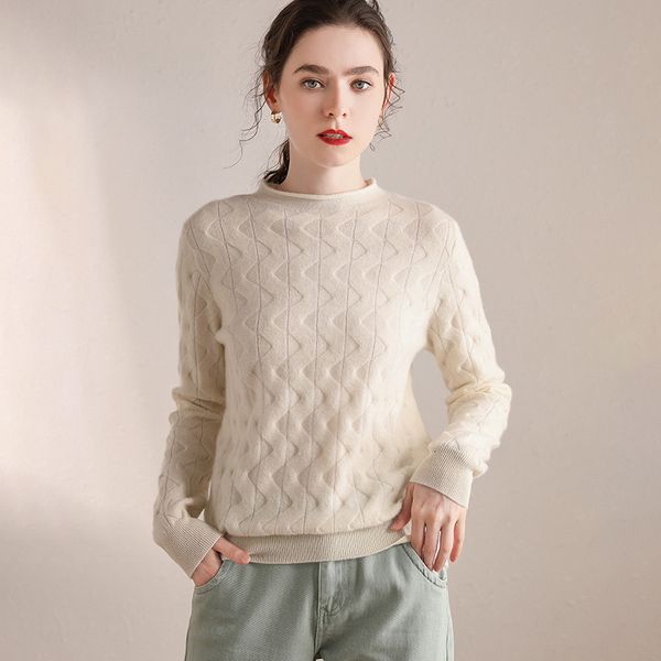 women's two piece pants autumn and winter fashion cashmere sweater women's bottoming jacket 100% pure fyq3, White
women's two piece pants autumn and winter fashion cashmere sweater women's bottoming jacket 100% pure fyq3, White