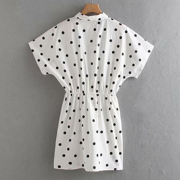 dresses lapel white polka dot single-breasted harajuku sweet mini women's simple pocket drawstring female dress, Black;gray
dresses lapel white polka dot single-breasted harajuku sweet mini women's simple pocket drawstring female dress, Black;gray