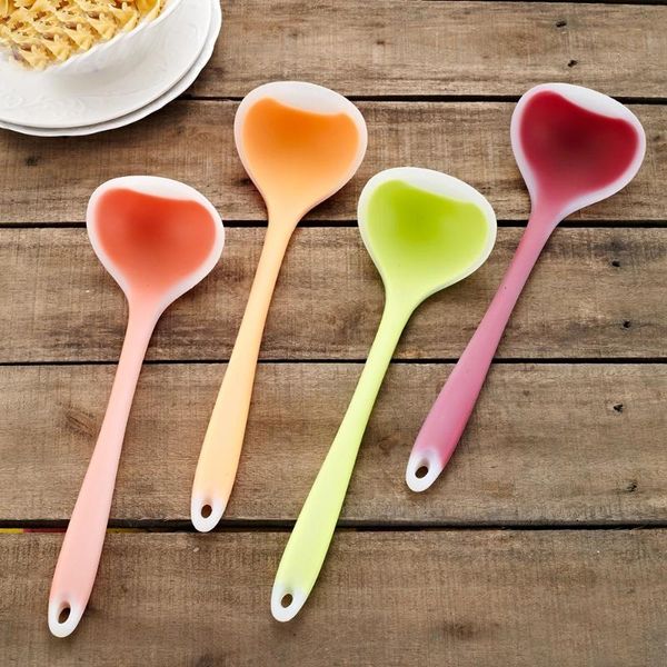 spoons 1pcs silicone soup spoon hosehold long handle porridge rice ladle tableware meal dinner scoops kitchen tools
spoons 1pcs silicone soup spoon hosehold long handle porridge rice ladle tableware meal dinner scoops kitchen tools