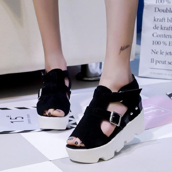 dress shoes 2021 summer women's sandals wedge with fish mouth waterproof platform muffin thick bottom suede super high heel casual, Black
dress shoes 2021 summer women's sandals wedge with fish mouth waterproof platform muffin thick bottom suede super high heel casual, Black