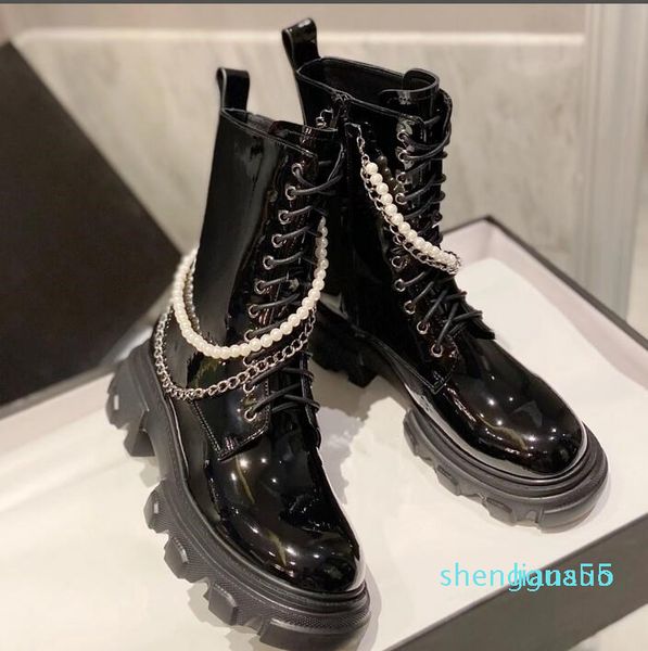 women chunky heel work tooling shoe fashion western pearl chains crystal desert rain boots winter snow ankle martin boots, Black
women chunky heel work tooling shoe fashion western pearl chains crystal desert rain boots winter snow ankle martin boots, Black