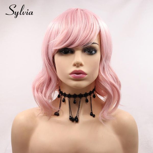 pink short curly synthetic lace front wig glueless bob cosplay frontal colored hair lolita highlight full wigs for black women1
pink short curly synthetic lace front wig glueless bob cosplay frontal colored hair lolita highlight full wigs for black women1
