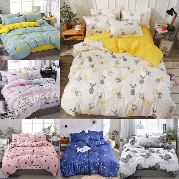 cartoon yellow pineapple bed linens cute bedding set home textile duvet cover sheet quilt for kid king size sets
cartoon yellow pineapple bed linens cute bedding set home textile duvet cover sheet quilt for kid king size sets