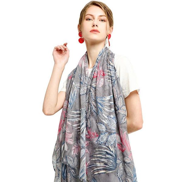 scarves 1pcs vip scarf islamic bandana shalws muslim hijab viscose long muffler ladies wraps leaves printing, Blue;gray 
scarves 1pcs vip scarf islamic bandana shalws muslim hijab viscose long muffler ladies wraps leaves printing, Blue;gray