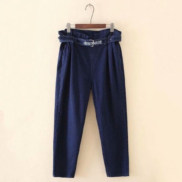 women's jeans plus size blue casual harem steet denim long pants with belt
women's jeans plus size blue casual harem steet denim long pants with belt
