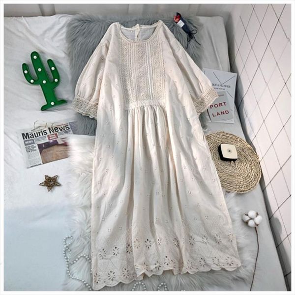 summer japanese style cotton hook women cami flower lace embroidery dress solid color female, White
summer japanese style cotton hook women cami flower lace embroidery dress solid color female, White