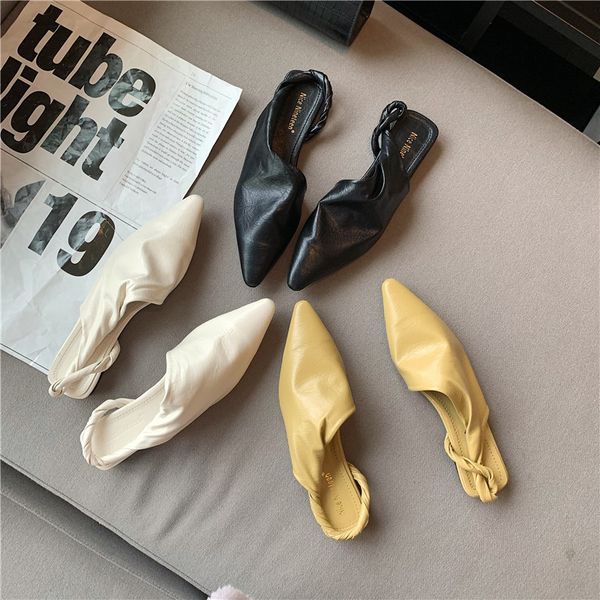 pointed toe women sandals flats heeled back strap fashion women sandals flats yellow shoes woman slingback casual size 35-39 210513, Black
pointed toe women sandals flats heeled back strap fashion women sandals flats yellow shoes woman slingback casual size 35-39 210513, Black