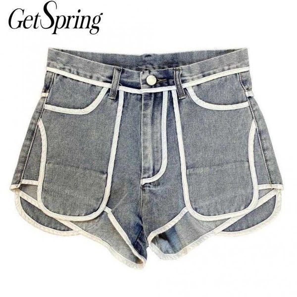 getspring women shorts color matching denim summer all match casual s jean s clothing 210601, White;black
getspring women shorts color matching denim summer all match casual s jean s clothing 210601, White;black