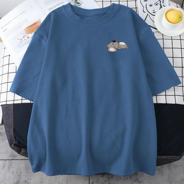 women's t-shirt koala lying flat on the ground sleeping print t shirt womens simple soft shirts casual breathable tee harajuku, White
women's t-shirt koala lying flat on the ground sleeping print t shirt womens simple soft shirts casual breathable tee harajuku, White