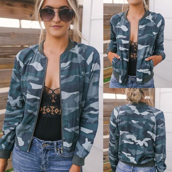 women's jackets womail fall coats and women casual camouflage long sleeve coat zipper female baseball uniform uniforme de beisebol, Black;brown
women's jackets womail fall coats and women casual camouflage long sleeve coat zipper female baseball uniform uniforme de beisebol, Black;brown