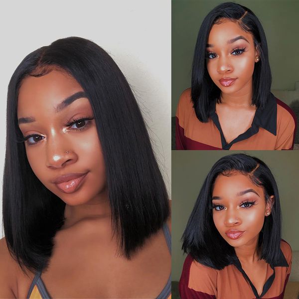 miss rola hair 13x4 short bob lace front wig human hair wigs malaysian bob lace frontal wigs remy straight hair wig 150% density, Black
miss rola hair 13x4 short bob lace front wig human hair wigs malaysian bob lace frontal wigs remy straight hair wig 150% density, Black