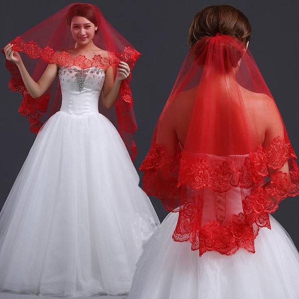bridal veils 2021 brand wedding veil with appliqued edge short white/ivory/red accessories elegant princess, Black
bridal veils 2021 brand wedding veil with appliqued edge short white/ivory/red accessories elegant princess, Black
