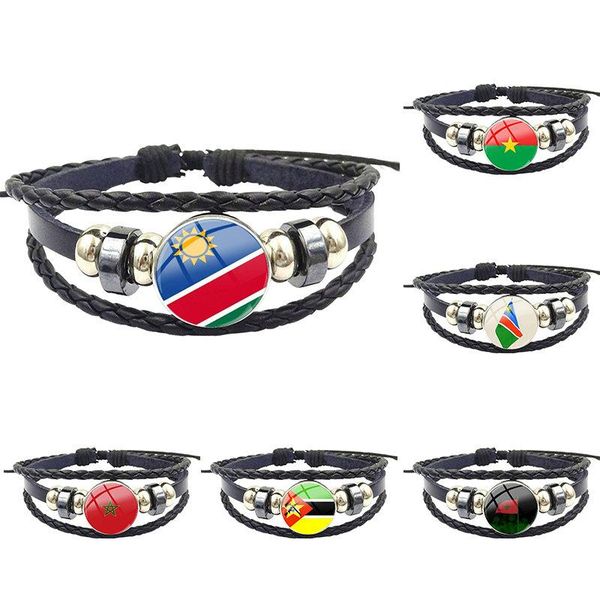 charm bracelets for women men fashion glass cabochon statement black leather bracelet bangle morocco and mozambique namibia national flag, Golden;silver
charm bracelets for women men fashion glass cabochon statement black leather bracelet bangle morocco and mozambique namibia national flag, Golden;silver