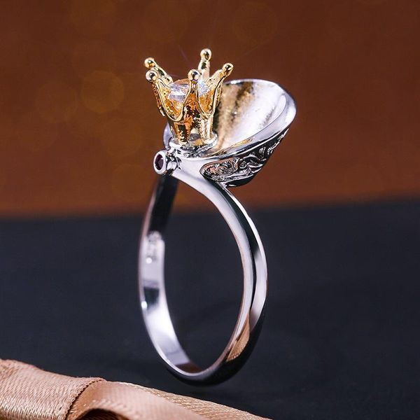 vintage tow tone queen's shawl crown rings for women white cz stone inlaid noble engagement ring fashion jewelry wedding band, Slivery;golden
vintage tow tone queen's shawl crown rings for women white cz stone inlaid noble engagement ring fashion jewelry wedding band, Slivery;golden