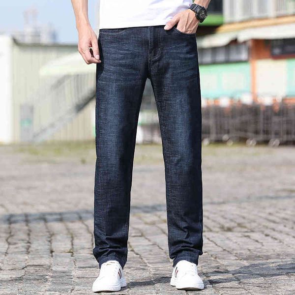men's jeans blue black classic business casual relaxed fit mid waist loose stretch denim pants trousers l0wg
men's jeans blue black classic business casual relaxed fit mid waist loose stretch denim pants trousers l0wg