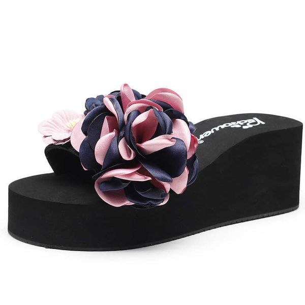 women's large size high-heeled word drag female slip fashion beach sandals and slippers flowers simple y0721, Black
women's large size high-heeled word drag female slip fashion beach sandals and slippers flowers simple y0721, Black