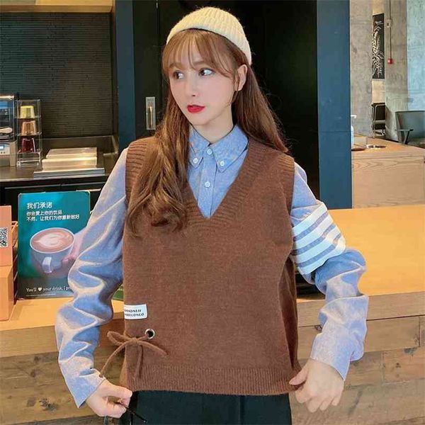 korean v-neck sweater, vest, women's jacket, autumn and winter knit woolen waistcoat, outer wear 210427, White;black
korean v-neck sweater, vest, women's jacket, autumn and winter knit woolen waistcoat, outer wear 210427, White;black