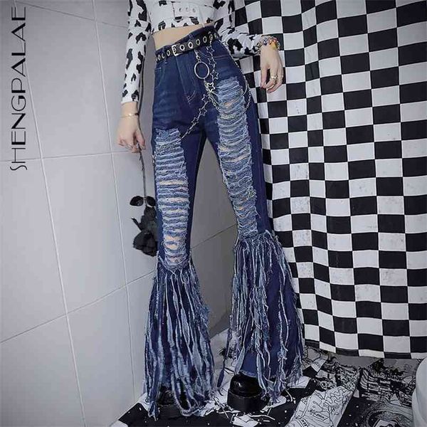 shenpalae tassel ripped hole jeans women's spring mid waist streetwear solid color denim flare pants female trendy 5b55 210427, Blue
shenpalae tassel ripped hole jeans women's spring mid waist streetwear solid color denim flare pants female trendy 5b55 210427, Blue