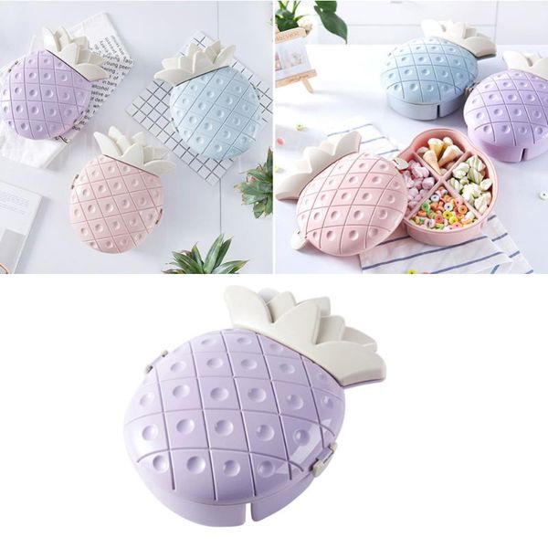 fruit divided plate dried snack tray container for home banquet party (pineapple purple + white) gift wrap
fruit divided plate dried snack tray container for home banquet party (pineapple purple + white) gift wrap