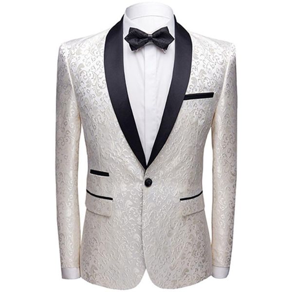 men's suits & blazers 2021 fashion casual boutique business groom wedding suit jacket / master of ceremonies jacquard black collar coat, White;black
men's suits & blazers 2021 fashion casual boutique business groom wedding suit jacket / master of ceremonies jacquard black collar coat, White;black