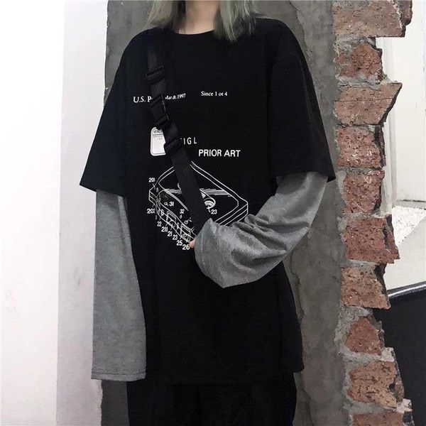 nicemix harajuku fake two piece women t shirts hip hop streetwear long sleeve printed oversized mens tees casual loose o, White
nicemix harajuku fake two piece women t shirts hip hop streetwear long sleeve printed oversized mens tees casual loose o, White